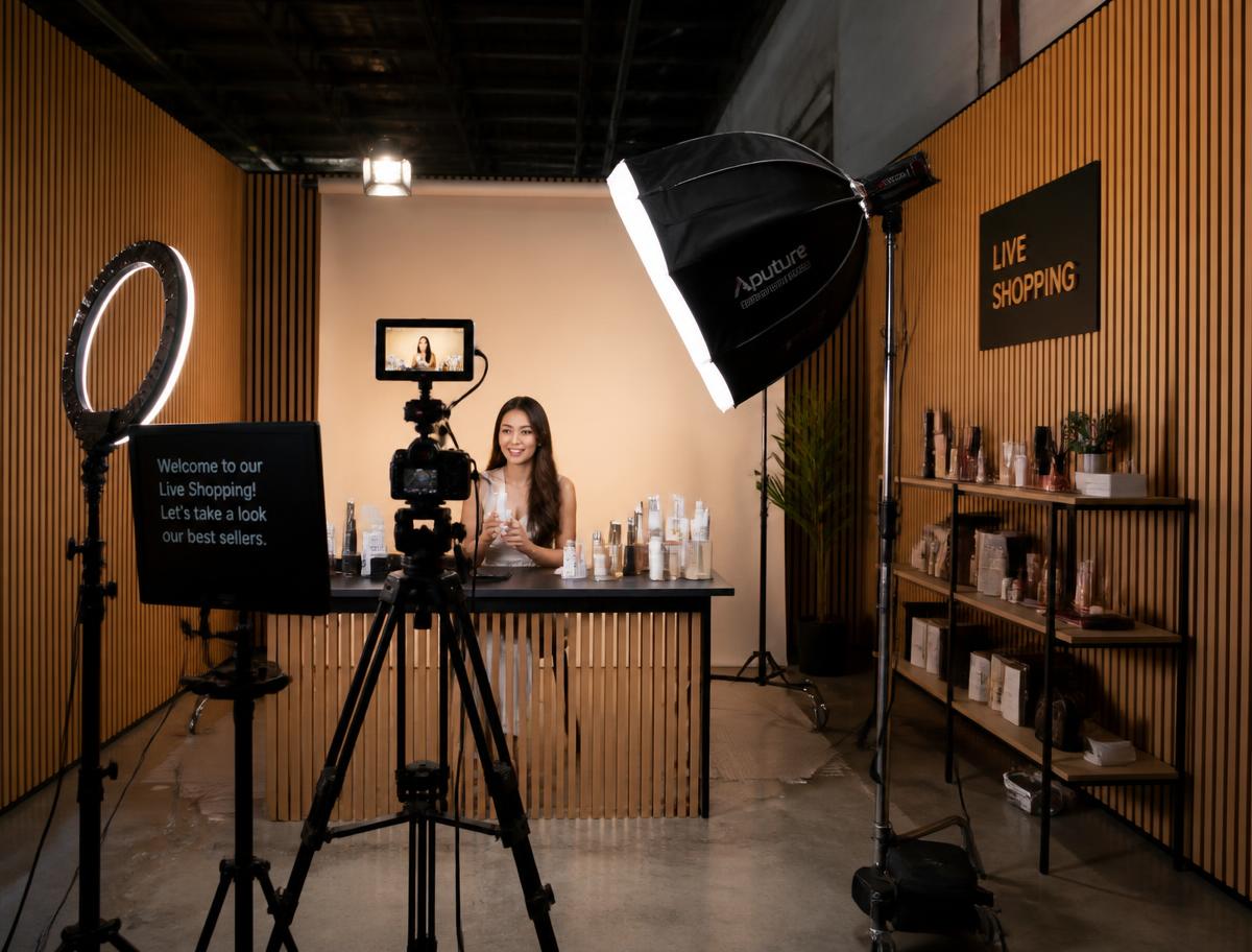 Live Shopping set at SOCO Studios